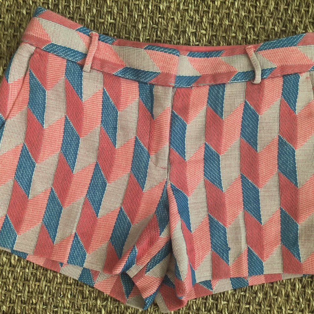 New Without Tag LOFT Dress Shorts Pink Blue Size 6